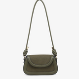Marina Suede Crossbody Bag in Olive