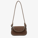 Marina Suede Crossbody Bag in Brown