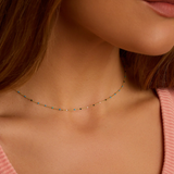 Capri Short Necklace Laguna With Palm Charm  - by Gorjana