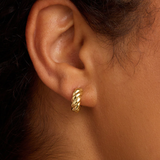 Crew Helium Huggies Earrings - Silver by Gorjana