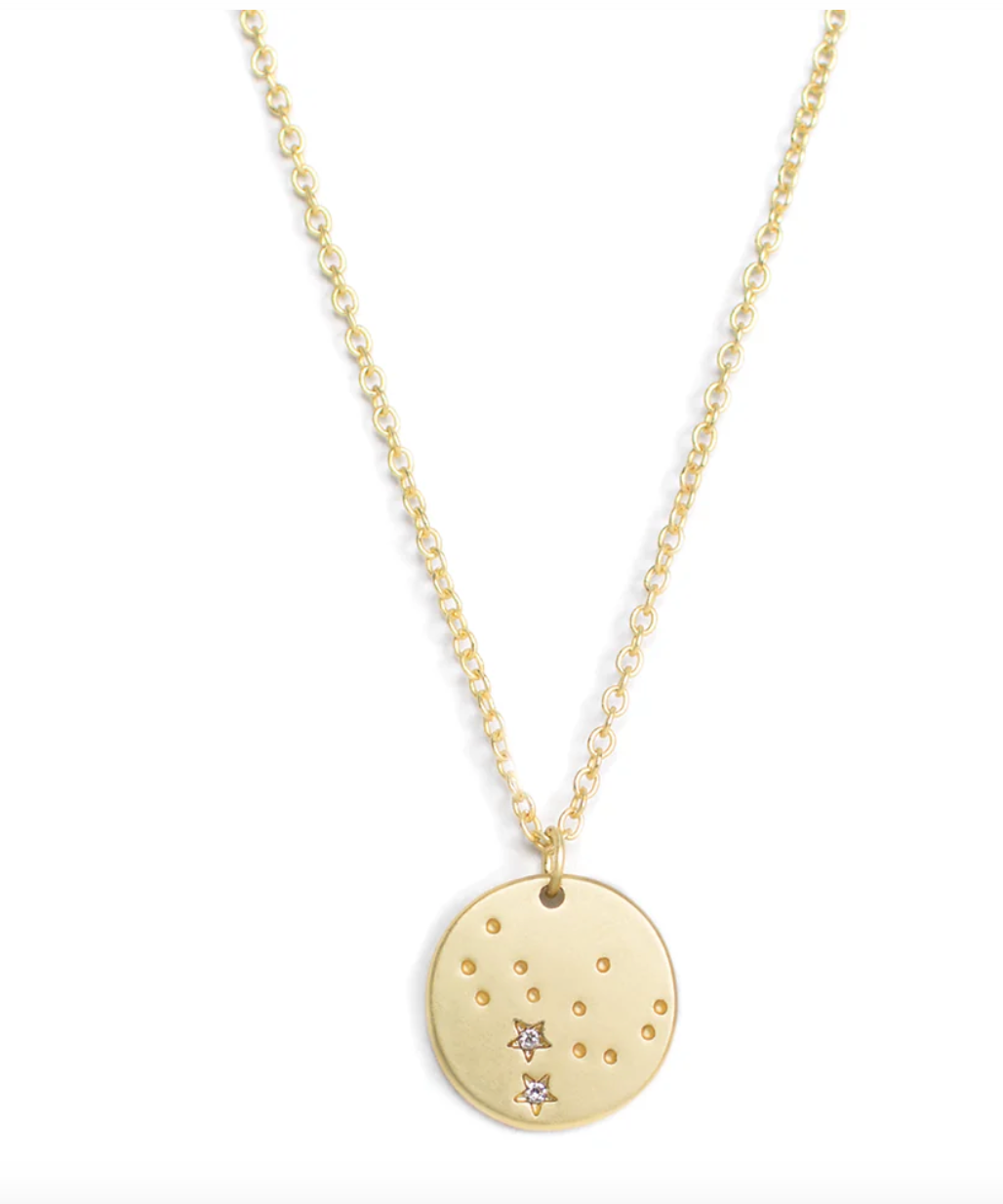 Zodiac Necklace Gold by Lucky Feather