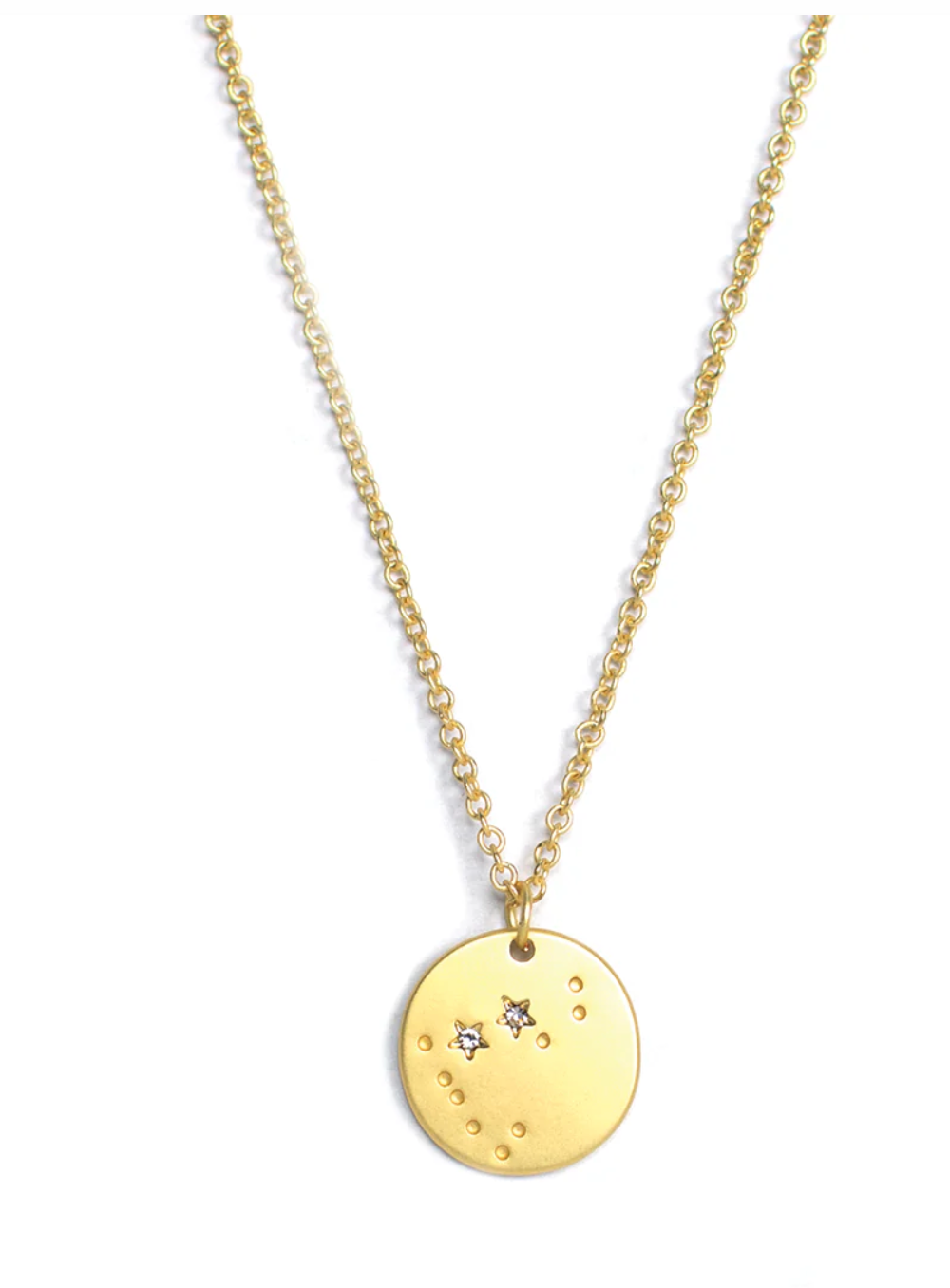 Zodiac Necklace Gold by Lucky Feather