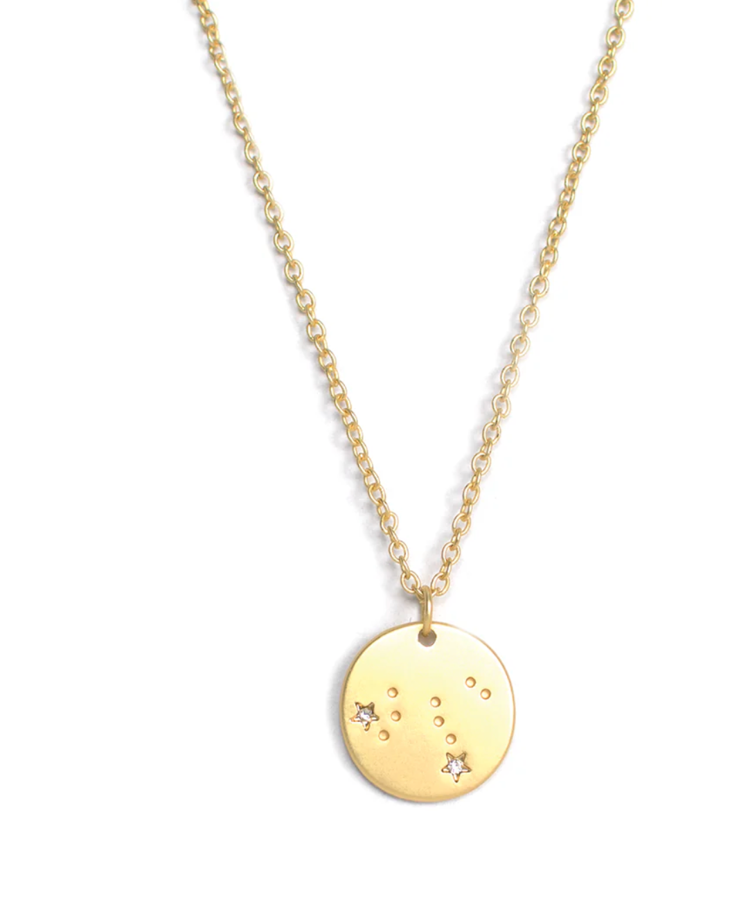 Zodiac Necklace Gold by Lucky Feather