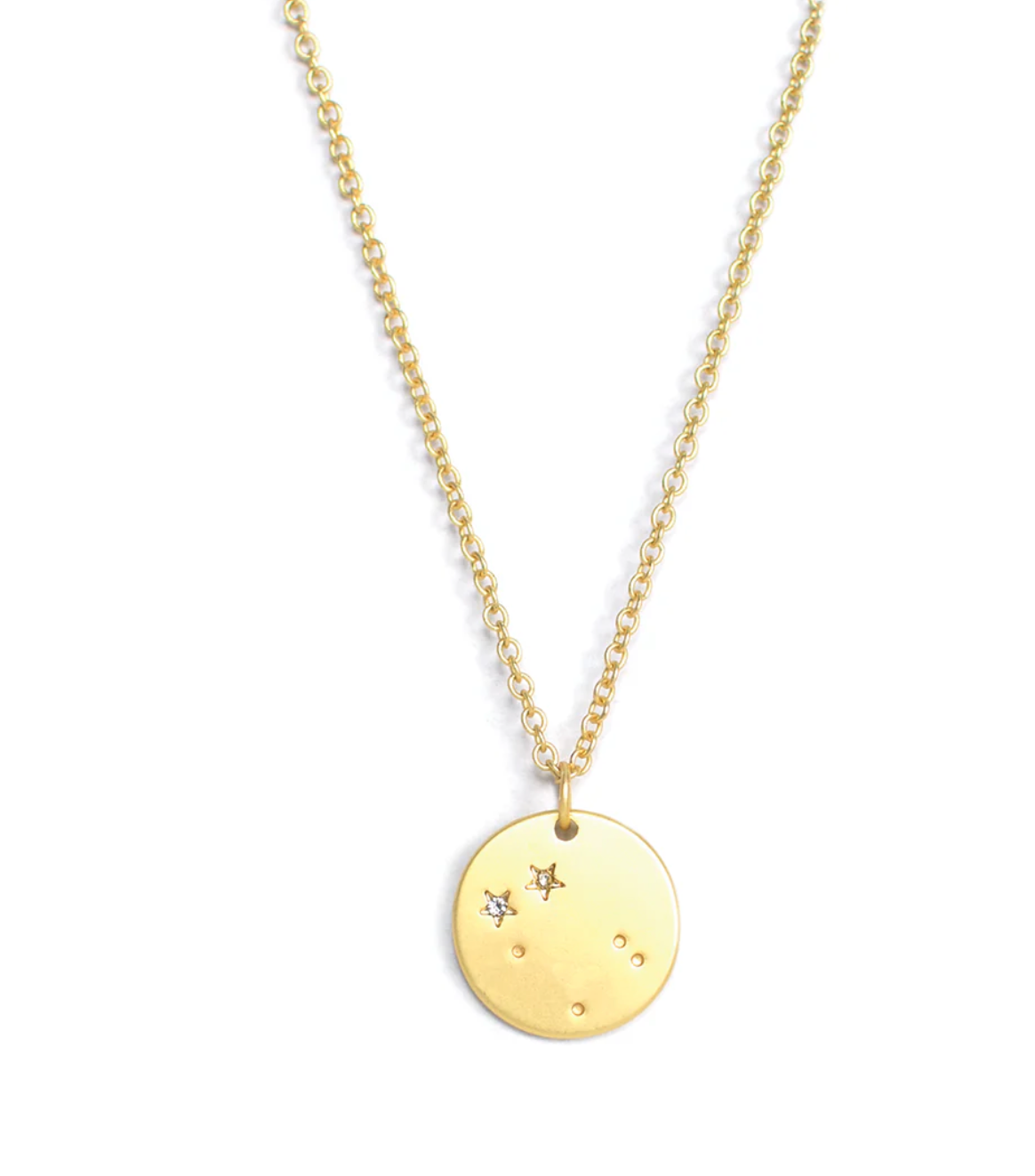 Zodiac Necklace Gold by Lucky Feather