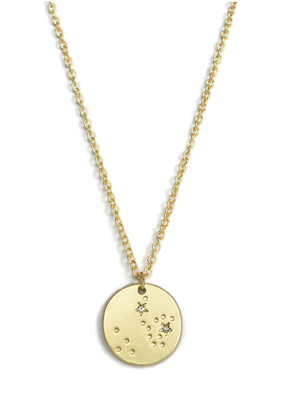 Zodiac Necklace Gold by Lucky Feather