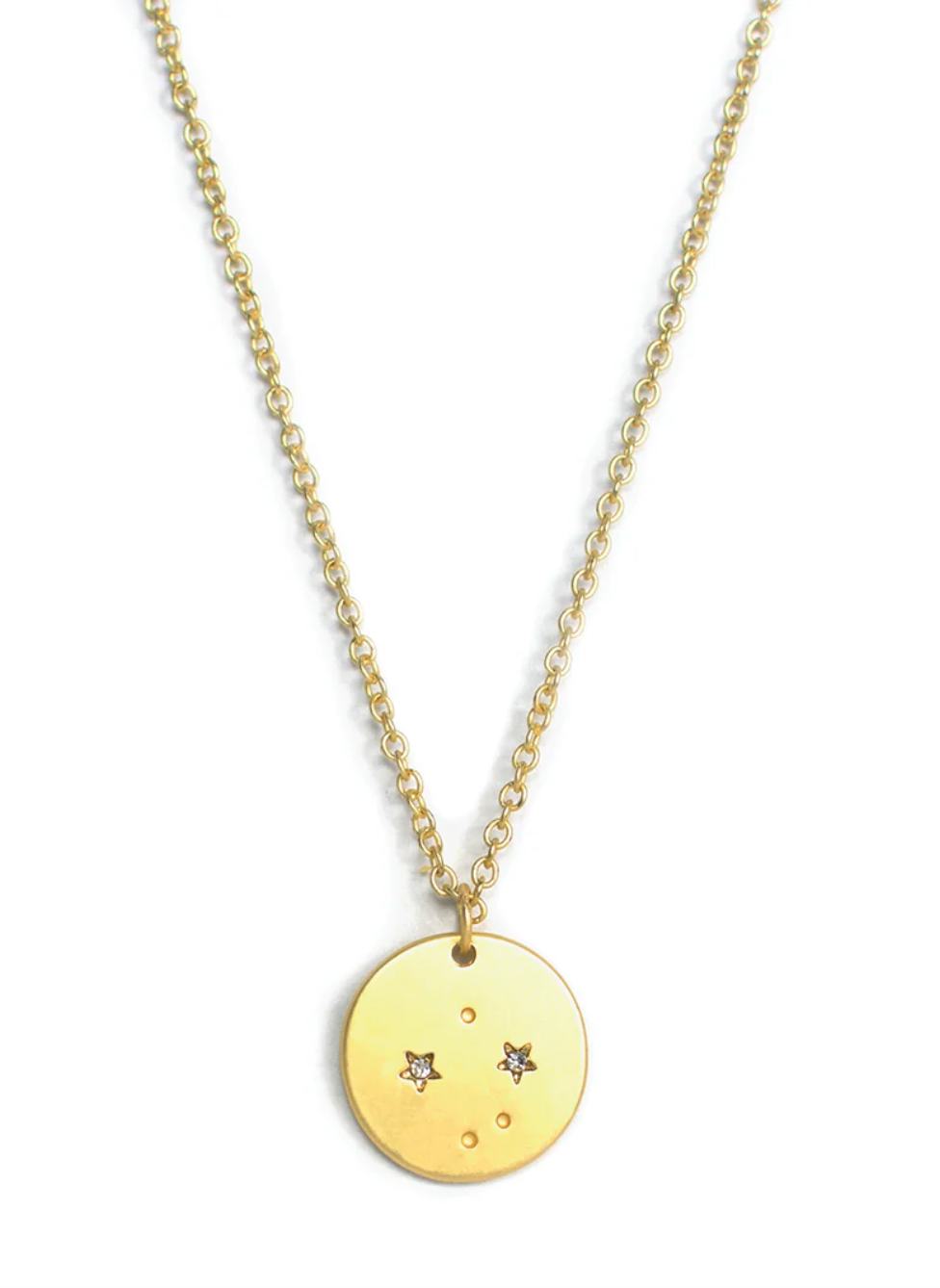 Zodiac Necklace Gold by Lucky Feather