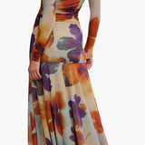 Sunnei Maxi Dress by Free People - Sunrise Combo Mesh