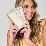 Macy Snap Wallet Clutch Purse - Light Gold