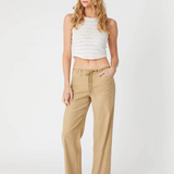 Sundae Linen Wide Leg Pants - Sandstone by Level 99