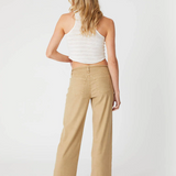 Sundae Linen Wide Leg Pants - Sandstone by Level 99
