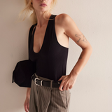 Sleek Plunge Cami by Free People - Black