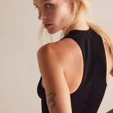 Sleek Plunge Cami by Free People - Black