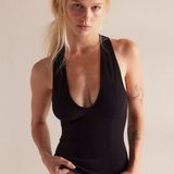 Sleek Plunge Cami by Free People - Black