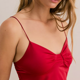 My Way Triangle Cami by Free People -Deep Cherry Red