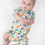 Short Sleeve Polo Romper - Ocean Friends