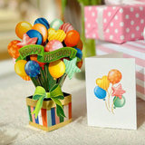 Birthday Balloons - Mini Pop Up Greeting Card