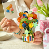 Birthday Balloons - Mini Pop Up Greeting Card