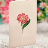 Dear Dahlia Floral Bouquet - Mini Pop Up Greeting Card