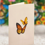 Butterflies & Buttercups Floral Bouquet - Mini Pop Up Greeting Card