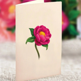 Peony Paradise Floral Bouquet - Mini Pop Up Greeting Card (Copy)