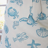 Blue & White Seashell Print Mini Skort