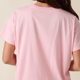 Vacay Embroidered Short Sleeve Tee - Pink / Orange