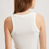 Ribbed High Neck Cropped Tank by Wishlist -  Ivory