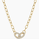 Lou Shimmer Interlocking Necklace - Gold - by Gorjana
