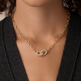 Lou Shimmer Interlocking Necklace - Gold - by Gorjana