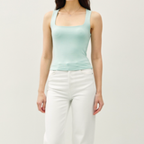 Square Neck Full Length Tank - Seafoam