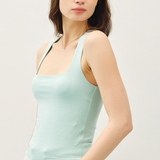 Square Neck Full Length Tank - Seafoam