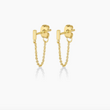 Tatum Chain Huggies Earrings - Gold by Gorjana