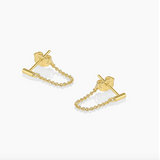 Tatum Chain Huggies Earrings - Gold by Gorjana