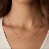Capri Short Necklace Red  - by Gorjana