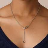 Atlas Delicate Lariat Silver Necklace  - By Gorjana