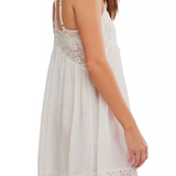 Fiona Slip Mini Dress by Free People - White