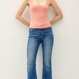 Square Neck Full Length Tank - Soft Coral