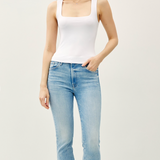 Square Neck Full Length Tank - Off White