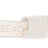 Jute Flatform Slide Sandals - Pismo - Silver Speckle