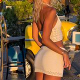 Crochet Halter Top - Ivory