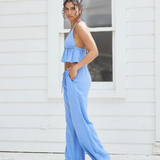 Triangle Top w/ Rope Cord - Azure Blue