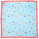 Olivia swimmer print scarf 36x36