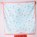 Olivia swimmer print scarf 36x36