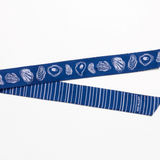 Camile oyster print skinny scarf 36x2