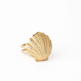 Harper shell bandana ring brass