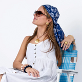 Harper shell bandana ring brass