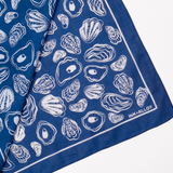 Olivia navy oyster print scarf 36x36