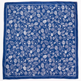 Olivia navy oyster print scarf 36x36