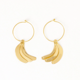 Loretta banana hoop earrings brass