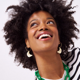 Loretta banana hoop earrings brass